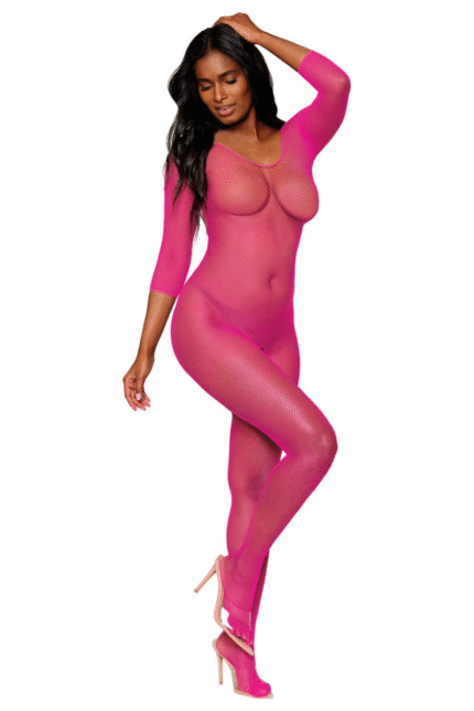 Fishnet Open Crotch Bodystocking-1