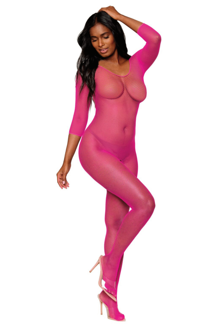 Fishnet Open Crotch Bodystocking-1