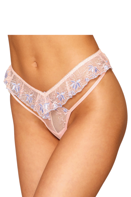 Floral Embroidery Flutter G-String-1
