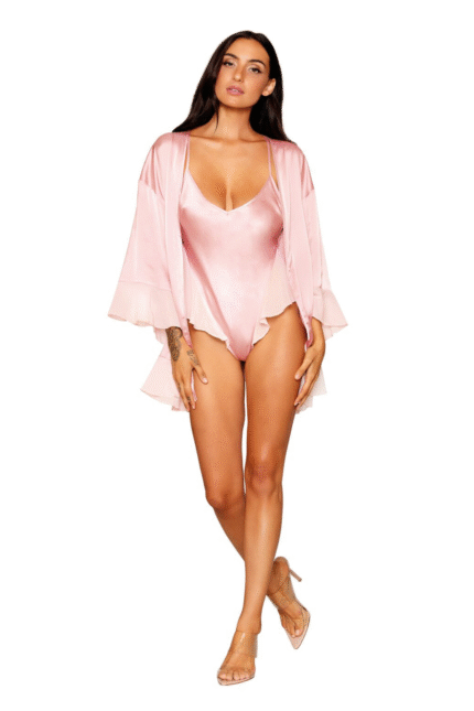 Satin Robe and Teddy Set-1