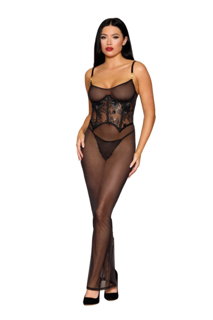 Midi Garter Chemise Set-1