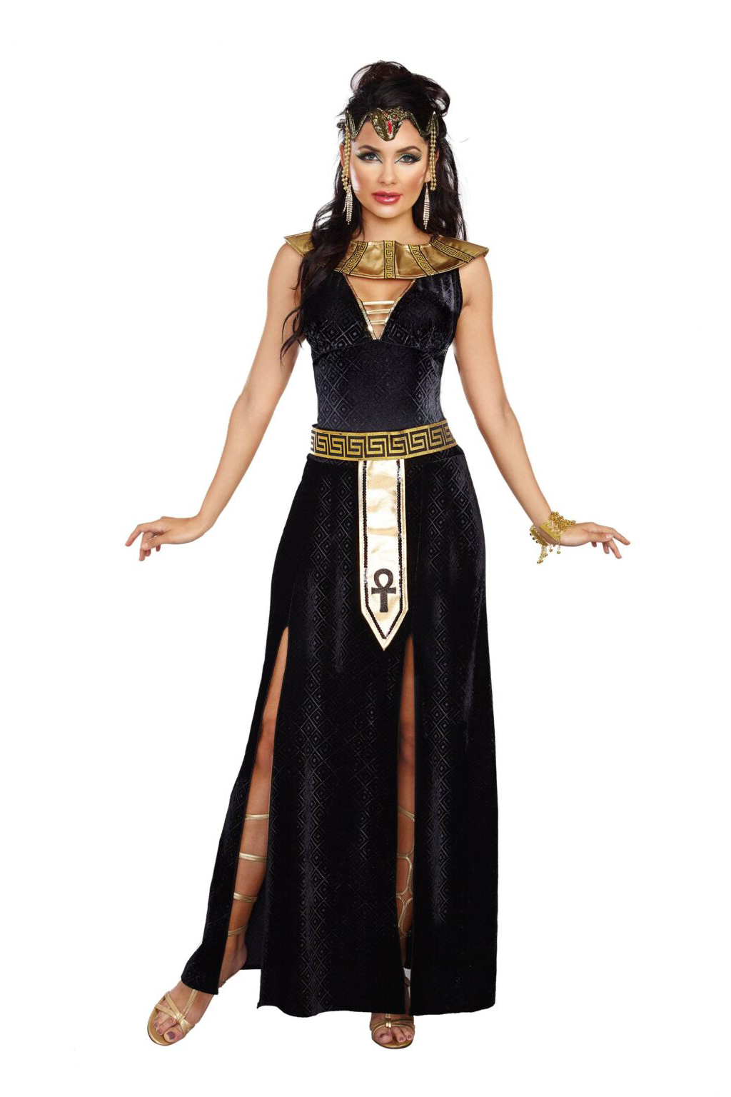 Dreamgirl Cleopatra Kostuum Dames Zwart X-Large - Exquisite Queen Of The Nile