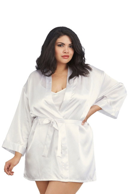 Satin Robe and Chemise Set Plus-1