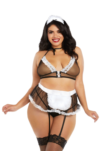 Very Sheer Maid Bedroom Costume Plus-1
