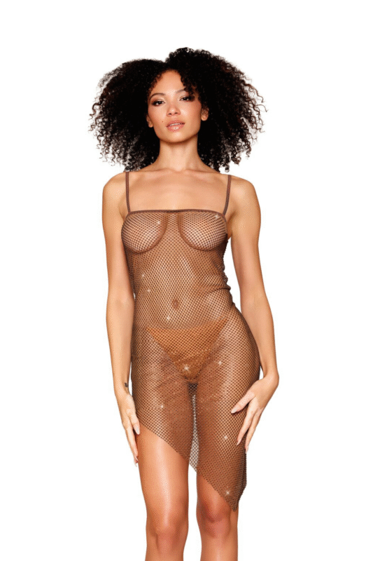 Rhinestone Fishnet Chemise-1