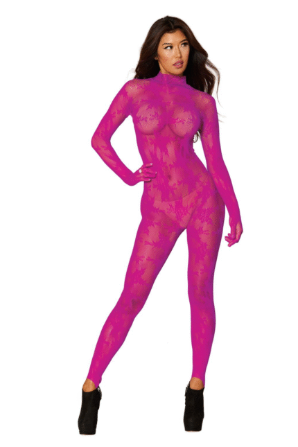 Floral Fishnet Bodystocking-1