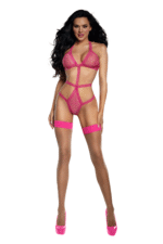 Neon Tiger Mesh Playsuit-1