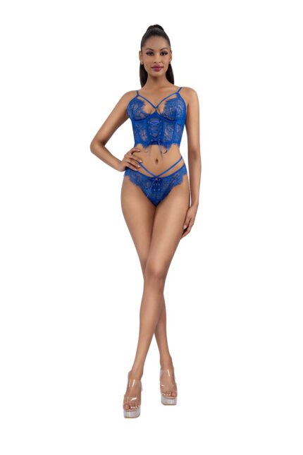 Lacey Cropped Bustier Set-1