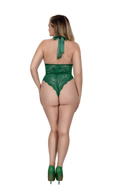 Tiana Lace Teddy Plus Emerald-2